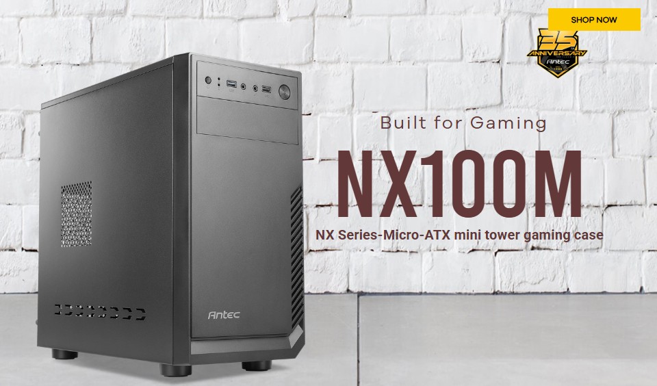CAA-NX100M450.jpg Antec NX100MVPA45 NX100M mATX Business Office Case + True