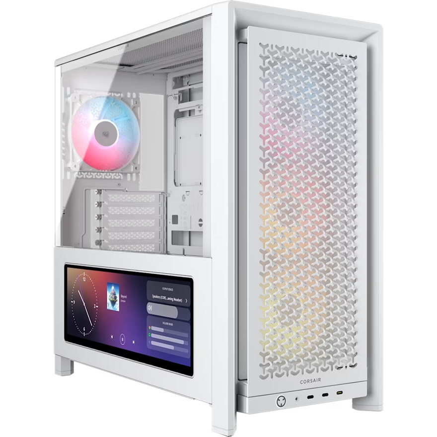 CAC-4000DLCDRS-ARGB-WH.jpg Corsair CC-9011327-WW FRAME 4000D LCD RS ARGB Premium Mid-Tower