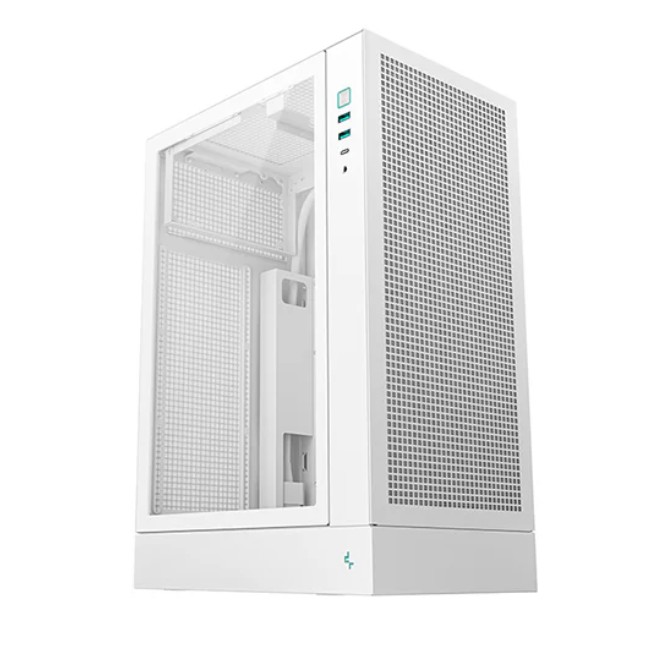 CAD-CH170-PLUS-WH.jpg DEEPCOOL R-CH170-WHNGM0-G CH170 PLUS WH Vertical Micro-ATX Compact Case