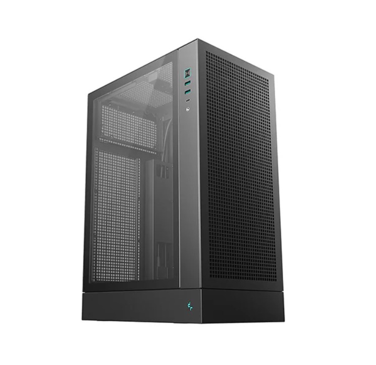 CAD-CH170-PLUS.jpg DEEPCOOL R-CH170-BKNGM0-G CH170 PLUS Vertical Micro-ATX Compact Case, USB3.0×2