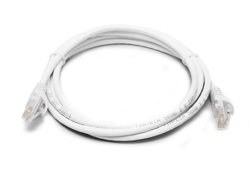 CB8W-PL6A-1WH.jpg 8ware PL6A-1WH CAT6A Cable 1m - White Color RJ45