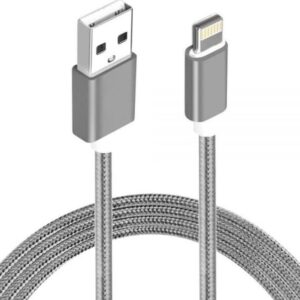 Astrotek AT-USBLIGHTNINGW-2M 2m USB Lightning Data Sync Charger Grey