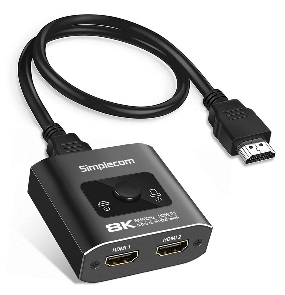 CBSI-CM302V2.jpg Simplecom CM302V2 Bi-Directional 2 Way HDMI 2.1 Switch Selector
