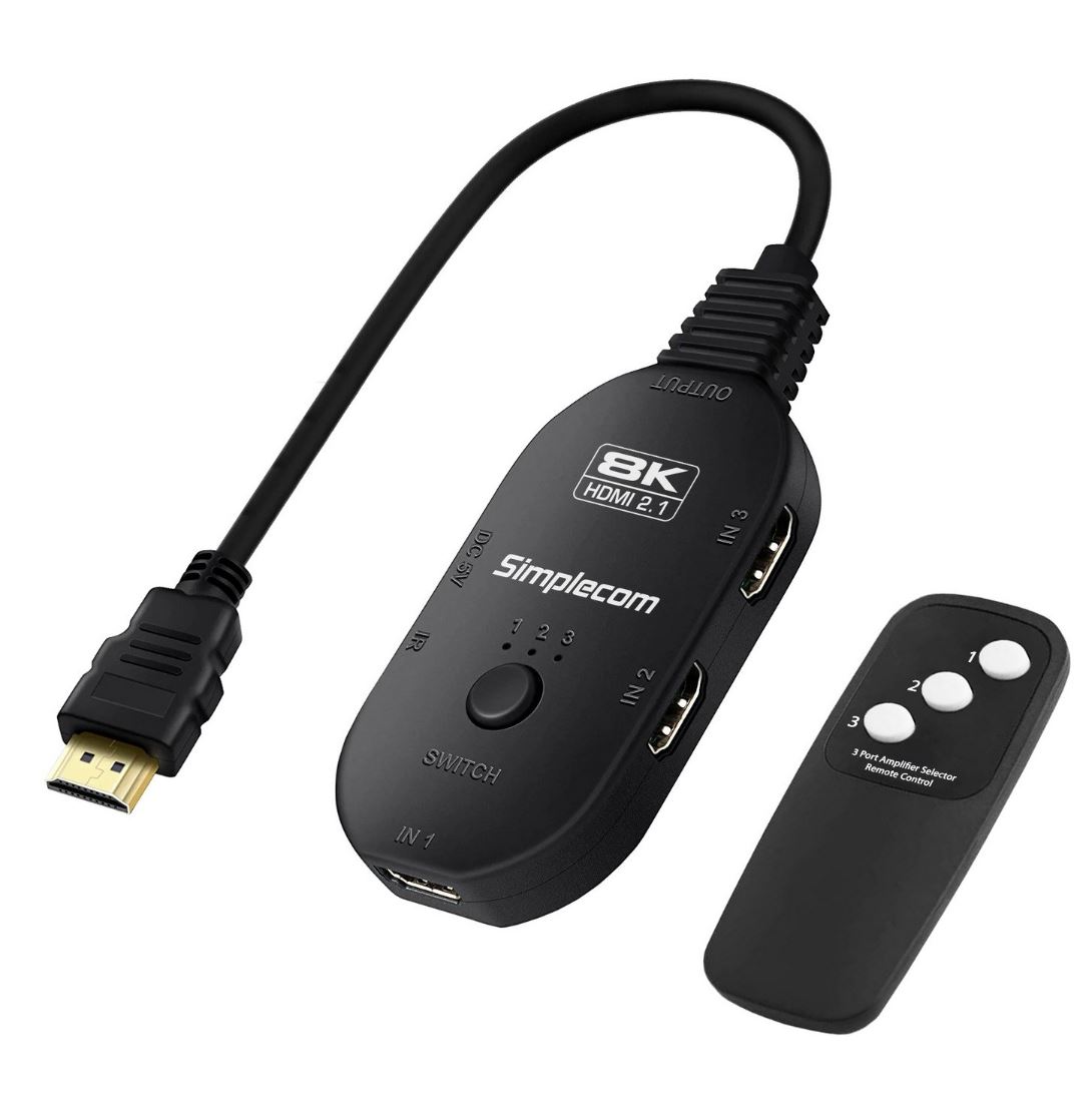 CBSI-CM353.jpg Simplecom CM353 3-Port HDMI 2.1 Switch 3 IN 1