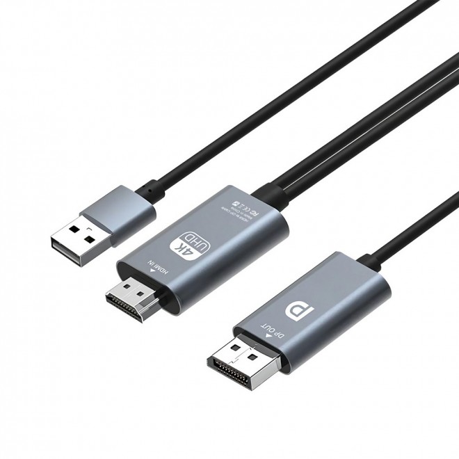 CBSI-TH201.jpg Simplecom TH201 HDMI to DisplayPort Active Converter Cable 4K@60hz