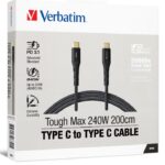 Verbatim 66821 Cable 240W USB-C to USB-C 200CM PD