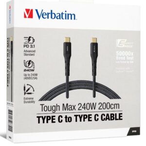 Verbatim 66821 Cable 240W USB-C to USB-C 200CM PD