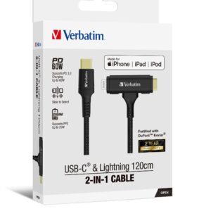Verbatim 66974 2-in-1 Cable Type C to C &