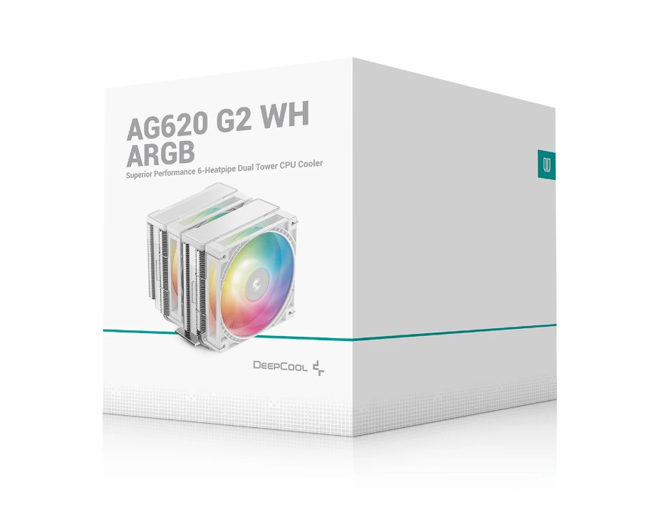 CFD-AG620-ARGB-G2-WH.jpg DEEPCOOL R-AG620-WHAMMG2-G AG620 ARGB G2 WH Dual-Tower CPU Cooler