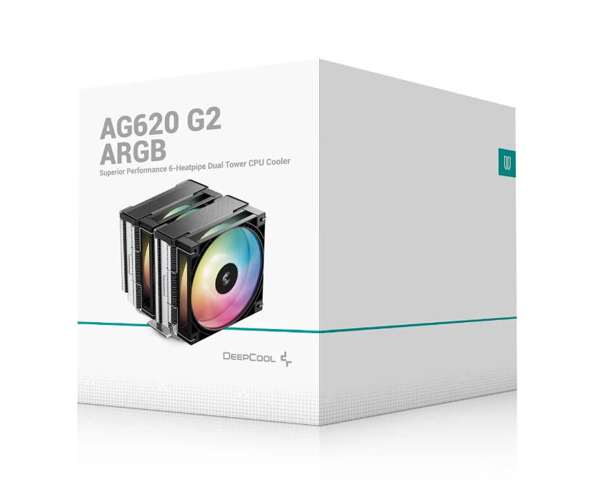 CFD-AG620-ARGB-G2.jpg DEEPCOOL R-AG620-BKAMMG2-G AG620 ARGB G2 Dual-Tower CPU Cooler