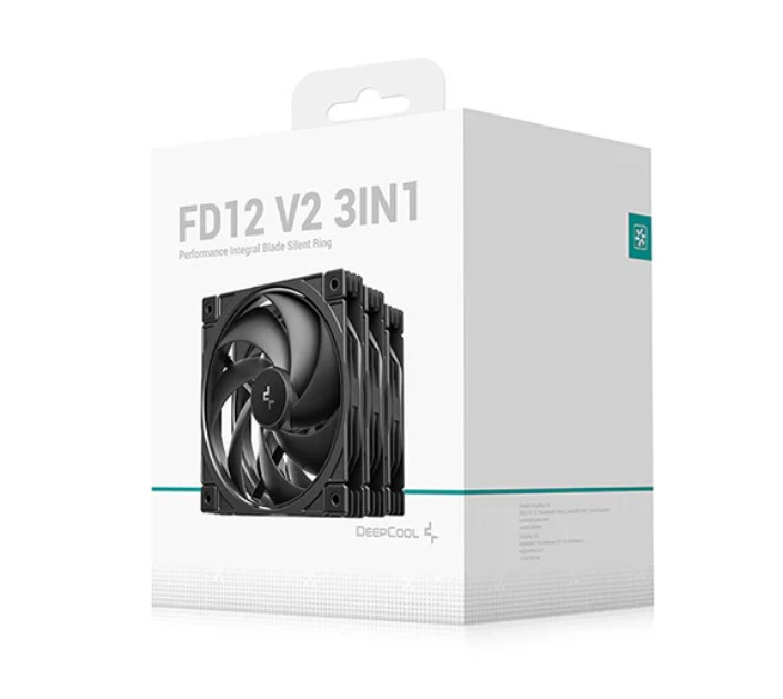 CFD-FD12V2-3P.jpg DEEPCOOL R-FD12V2-BKNPN3-G FD12 V2 3IN1 120mm Performance Integral Blade