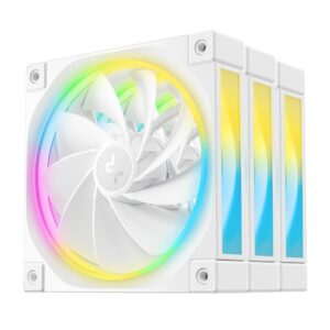 DEEPCOOL R-FL12R-WHAPN3-G FL12R White 120mm (3-Pack) Unique Addressable RGB