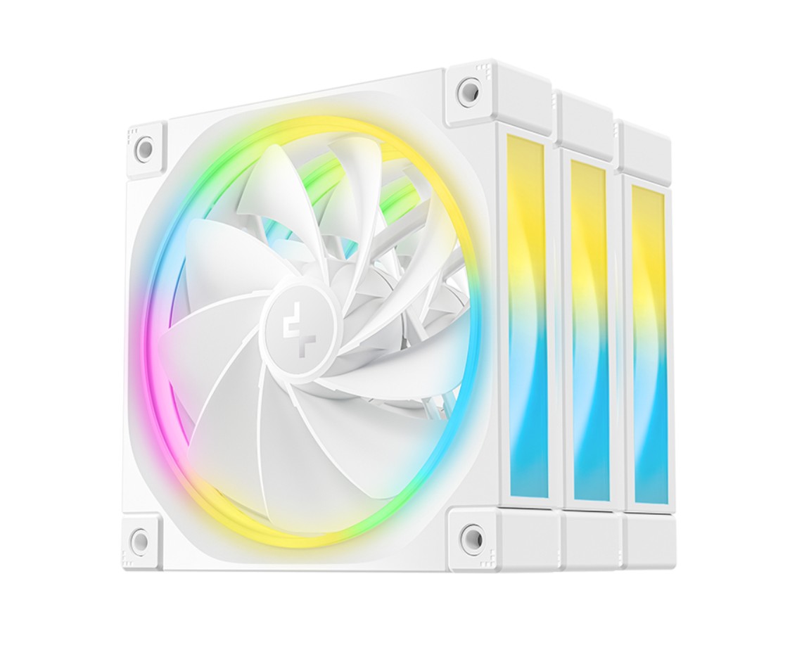 CFD-FL12R-3P-WH.jpg DEEPCOOL R-FL12R-WHAPN3-G FL12R White 120mm (3-Pack) Unique Addressable RGB