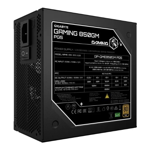 CFGP-GME850GMPG5.jpg Gigabyte GP-GME850GM PG5/PSU GAMING 850GM PG5 850W 80+ Gold ATX3.1