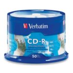 Verbatim 41908 CD-R 700MB 50Pk White InkJet 52x Superior