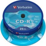 Verbatim 43432 CD-R 700MB 25Pk Spindle 52x