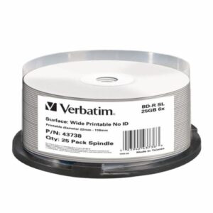 Verbatim 43738 Blu-Ray BD-R 25pk 25GB, 6x, Spindle
