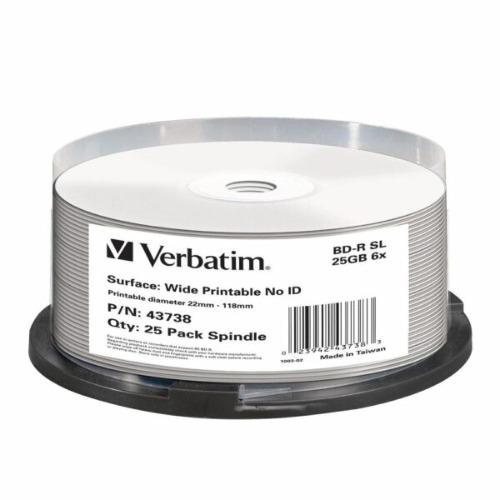 CMV43738.jpg Verbatim 43738 Blu-Ray BD-R 25pk 25GB, 6x, Spindle