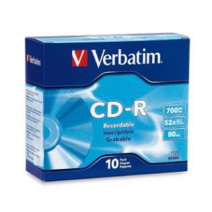 Verbatim 94935 CD-R 700MB 10Pk Slim Case 52x