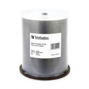 Verbatim 95252 CD-R 700MB 100Pk White Wide InkJet 52x