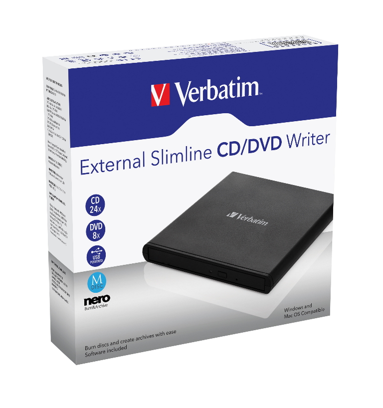 CMV98938.jpg Verbatim 98938 External Slimline DVD / CD Writer