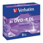 Verbatim 43667 DVD+R DL 8.5GB 25Pk White Wide Inkjet