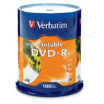 Verbatim 95153 DVD-R 4.7GB 100Pk White InkJet 16x