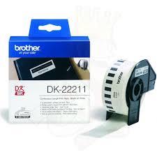 Brother DK-22211 WHITE CONTINUOUS FILM ROLL 29MM X 15.24M
