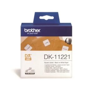 Brother DK-11221 WHITE 23MM X 23MM DIE-CUT SQUARE PAPER