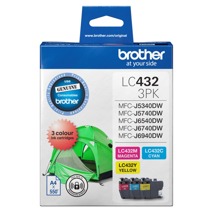 COB-LC-432-3PKS.jpg Brother LC-432-3PKS LC432 COLOUR VALUE PACK 1XCYAN 1X MAGENTA