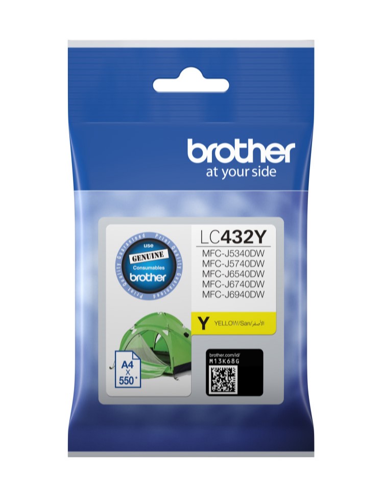 COB-LC-432Y.jpg Brother LC-432Y YELLOW INK CARTRIDGE TO SUIT