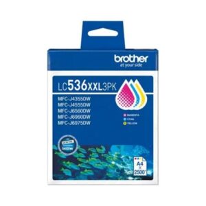 Brother LC-536XXL3PK *NEW* LC536XXL 3PK VALUE PACK 1X CYAN