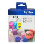 Brother LC-133CL-3PK LC133 Colour Value Pack, 1X Cyan 1X