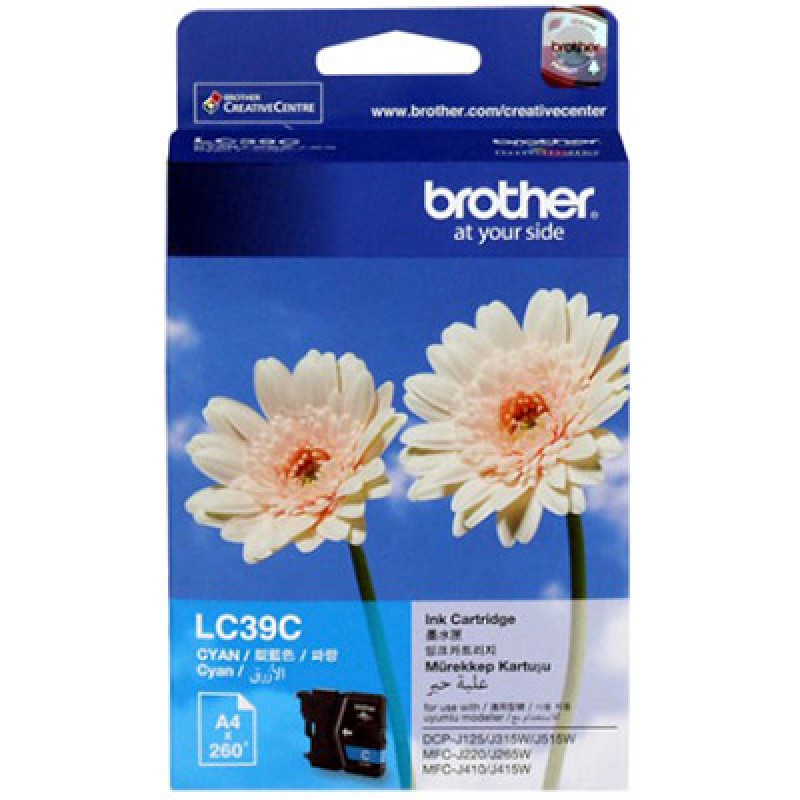 COB-LC39C.jpg Brother LC-39C Cyan Ink Cartridge - DCP-J125/J315W/J515W