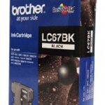 Brother LC-67BK Black Ink Cartridge- DCP-385C/395CN/585CW/6690CW/J715W