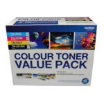 Brother TN-251BK-TN-255CMY-4PK TN-251BK and TN255 Colour Laser Toner Value