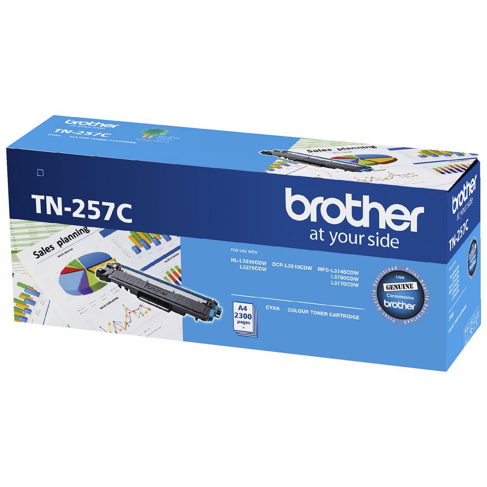 COB-TN-257C.jpg Brother TN-257C Cyan High Yield Toner Cartridge to Suit