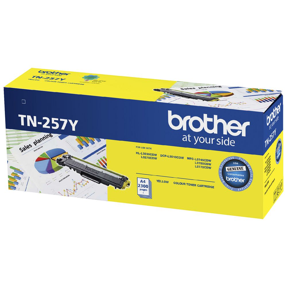 COB-TN-257Y.jpg Brother TN-257Y Yellow High Yield Toner Cartridge to Suit