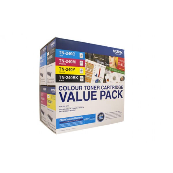 COB-TN240CL4PK.jpg Brother TN-240CL-4PK TN-240 - COLOUR LASER TONER - 4