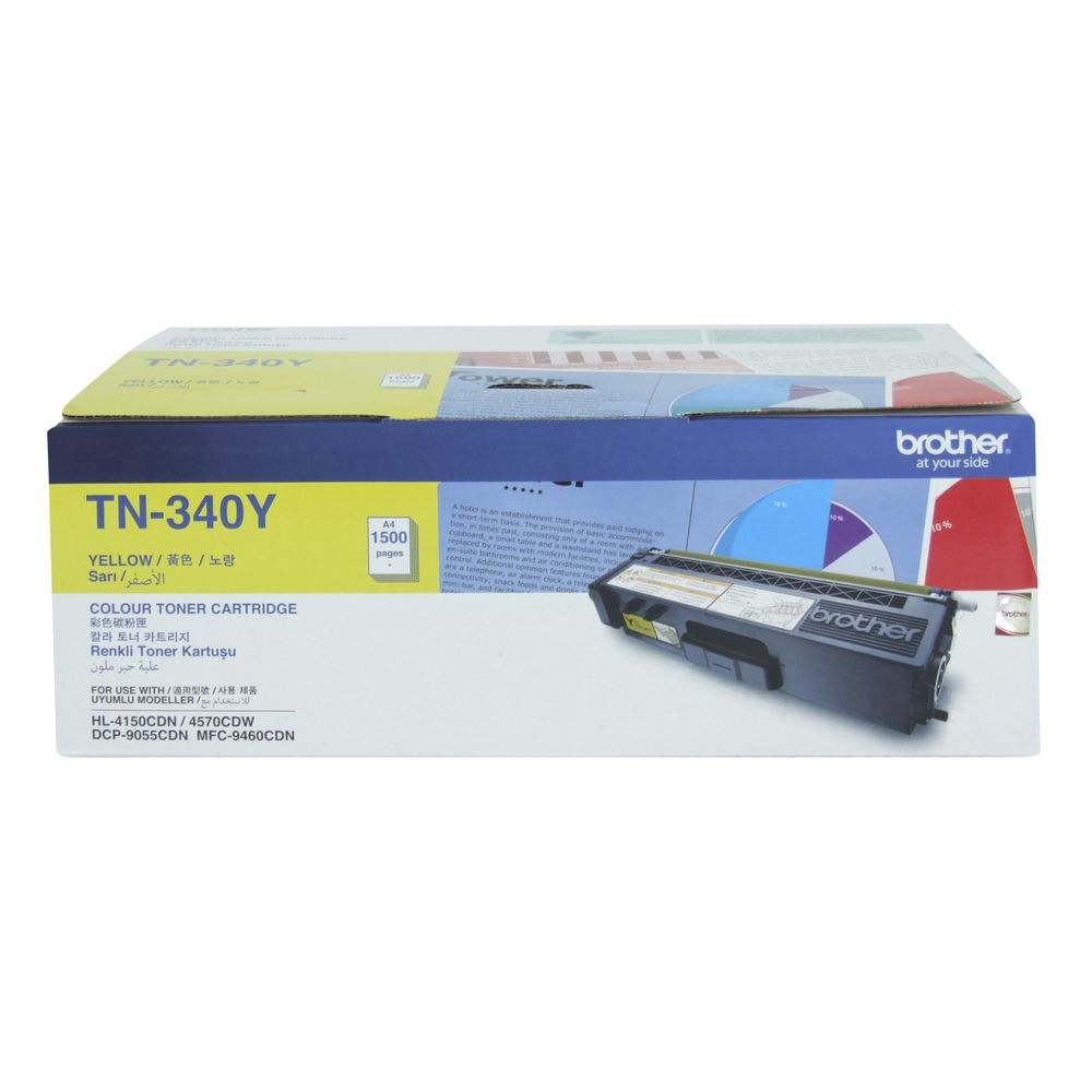 COB-TN340Y.jpg Brother TN-340Y Colour Laser Toner- Standard Yield Yellow