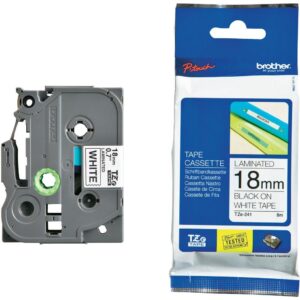 Brother TZE-241 18mm Black on White TZE Tape