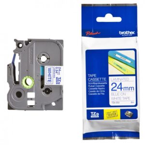 Brother TZE-253 24MM Blue On White TZ Tape