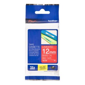 Brother TZE-435 White On Red Tape TZE Tape