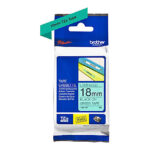 Brother TZE-741 18mm Blk on Green Tape