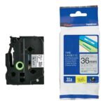 Brother TZE-M961 36mm Black on Silver MATT TZE Tape