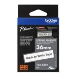 Brother TZE-S261 36MM BLACK ON WHITE STRONG ADHESIVE TZE