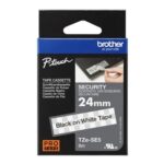 Brother TZE-SE5 24mm Black on White Security TZE Tape