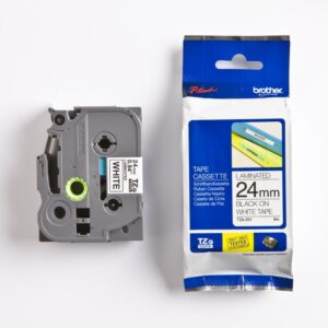 Brother TZE-251 24mm Black on White TZE Tape
