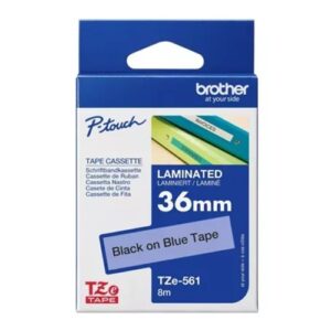 Brother TZE-561 36MM BLACK ON BLUE TZ TAPE