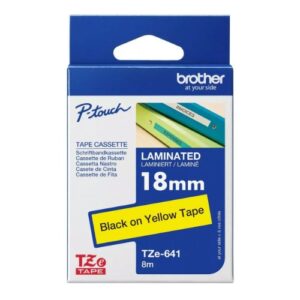 Brother TZE-FX641 18MM BLACK ON YELLOW FLEXIBLE TZ TAPE